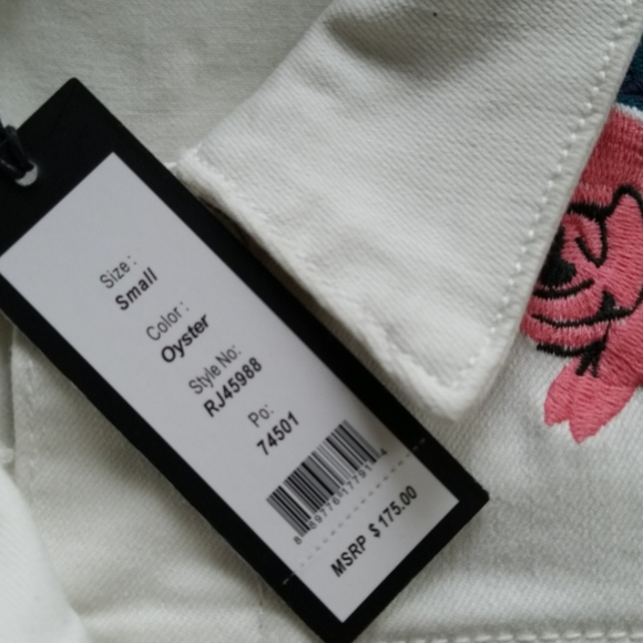 Romeo & Juliet Floral Embroidered Denim Jacket - Picture 5 of 6